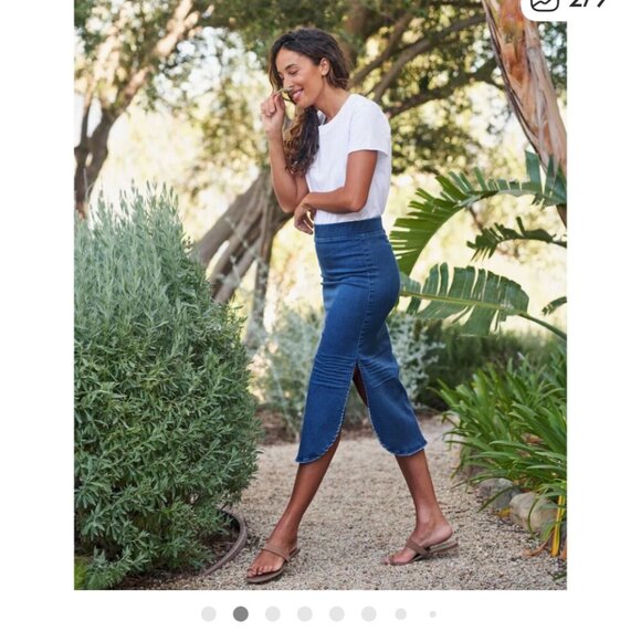 Frank & Eileen Donegal Unforgettable Skirt in Blue 1977 Wash Size 2 - Picture 9 of 9